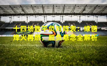 十四场胜平负对阵表:绿茵烽火再燃,胜负悬念全解析